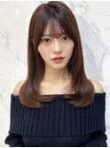 20代30代40代◎前髪パーマ韓国風巻きくすみベージュお団子ヘア