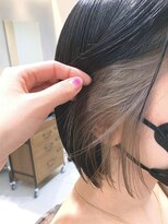 ハイル(Heil)&nbsp;ワンレンボブ/ブラックグレージュ×ホワイトベージュ