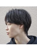 フェザーパーマニュアンスパーマセンターパートメンズカット