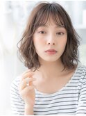 前髪パーマアースカラーフレンチカジュアルh4上尾20代30代40代