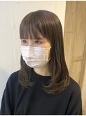 ブリーチなしWカラーで大人可愛いオリーブベージュカラー