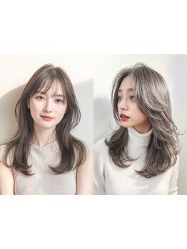 ◆梅田【カット+イルミナ￥7200】【ケアブリーチ￥10700】暗髪～ハイトーンまで柔らかい透明感カラーに♪