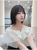 韓国くびれボブ【新宿/髪質改善/顔まわりレイヤー】