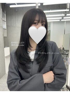 ビューブルー 亀戸錦糸町(VIEW BLUE) 美髪カールシアーカラーピンクブラウンエアリーロングセミディ