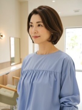 アビエブラン 若江岩田(abije blanc) 大人可愛いシフォンボブ【若江岩田駅】