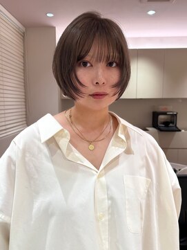 マイル 渋谷(mile) ショートボブ/オリーブグレー / フェイスレイヤー