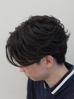 ブラック(BLACK) センターパート/メンズカット