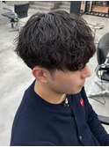 横浜シャドウパーマ緩めスパイラルパーマッシュウルフ強め30代