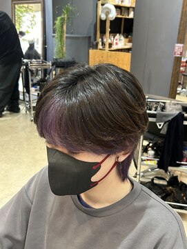 ラテ 伊勢崎(LATTE) 紫インナーカラー