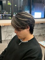 リッチブランドアンドコー 守口店(Rich Brand&Co) スパイラルパーマツイストパーマアップバング短髪メッシュ