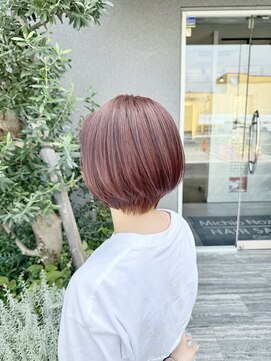 ミチオノザワヘアサロンギンザ 静岡店(Michio Nozawa HAIR SALON Ginza) ピンクベージュ×ショート