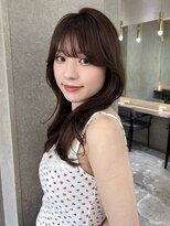 ロンドシエル 横浜(Lond ciel)&nbsp;韓国風レイヤーカット/ミルクティーベージュ/シースルーバング