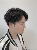 センターパート/ツイストスパイラル/波巻きパーマ/ツーブロック