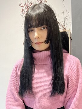 ラミエバイメルト 下北沢(lamie by melt) 村上/顔まわりカット ワイドバング 黒髪 髪質改善トリートメント