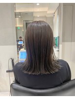 ガリカ 蔵前(Gallica)&nbsp;【佐久間史将】ミディアムボブレイヤー/艶感グレージュ/大人暗髪