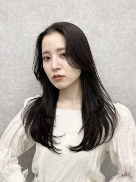 ケーツー エム 京都ラクエ(k-two emu) 流れる顔周り＊韓国ヘア×ウルトワ/レイヤーカット/前髪なし