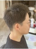 ビジネスショートメンズマッシュツイストパーマツーブロック