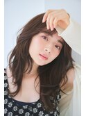 大人かわいい20代30代40代ミディアムレイヤー小顔前髪カット