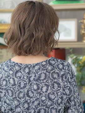 カバーヘア イヴ 戸頭店(COVER HAIR EVE) ■グレージュカラーイメチェンボブパーマ308-3戸頭20代30代40代