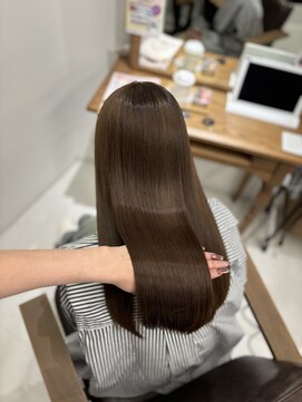 ハピネス 梅田茶屋町店(HAPPINESS) オリーブグレージュ 透明感カラー 髪質改善 艶髪 グレージュ