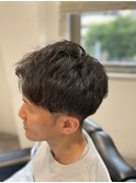 ビジネスツーブロックパーマ