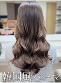 コテ巻き風パーマ /韓国風パーマ/デジタルパーマ/レイヤーカット