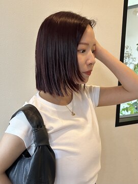 ロカリタ キョウト 千本丸太町店(ROCAReTA kyoto) ナチュラルレイヤーボブ×ボルドーカラー^_^