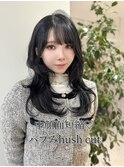 【AYAMI】韓国ハッシュカット×ネイビーブラック♪