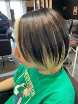 エイム ヘア デザイン 町田店(eim hair design)&nbsp;デザインカラー/フェイスフレーミング/丸みショート/黒髪/町田