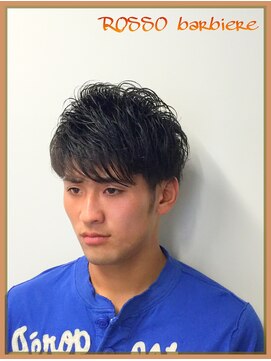 バーバーショップ テト キタヤマ(barber shop tete kitayama) 【ROSSO】men's ナチュラルパーマ ツーブロック【barbiere】