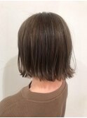 【高田馬場/aoba】切りっぱなしボブ×ダブルカラーグレージュ