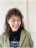 20代30代も大人スパイラル♪耳掛け無造作パーマ/イルミナカラー