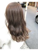 ショコラブラウン_マロンベージュ Aラインボブ かきあげ