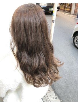 モルニ(MORNI) ショコラブラウン_マロンベージュ Aラインボブ かきあげ