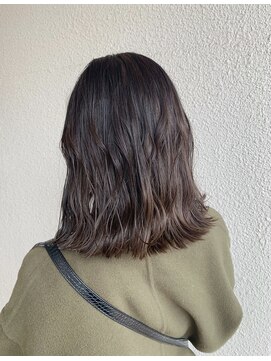 ビグディーサロン 武庫川(BIGOUDI salon) ダークブラウン外ハネボブアッシュ