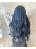 ロングスタイルxネイビー