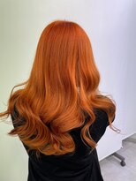 リッカヘアー(Ricca hair) くびれロングヘアブラッドオレンジ美シルエットセミロング
