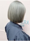 【ブリーチカラー】グレージュカラー　ミニボブ