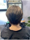 大人可愛い20代30代小顔丸みショートボブマッシュ