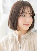 ★インナーカラーフレンチカジュアルぱっつんボブ20代30代★9