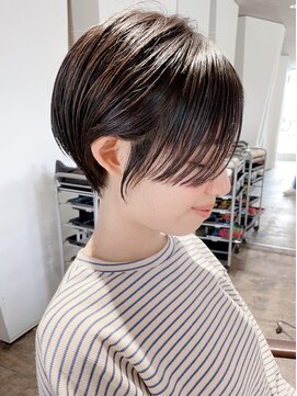 ミキ(Miki) 30代40代50代ひし形 小顔シースルー マッシュショート ボブ