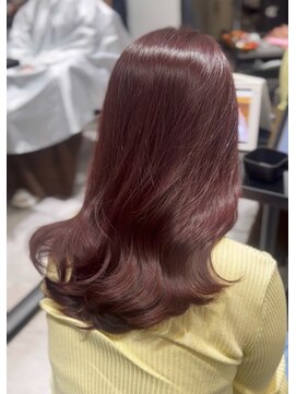 ソヨン 栄2号店(SOYON) 黒髪/グレーベージュ/レイヤーロング/前髪パーマ/髪質改善