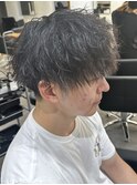 メンズマッシュパーマニュアンスパーマスパイラルパーマ刈り上げ