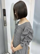 イコ 表参道原宿(ico)&nbsp;アッシュグレージュ ミニボブ LAケラチントリートメント