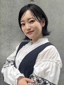 ロンド 銀座(Lond) 【Noa】小顔ネビージュ黒髪秋色透明感カラーワンレンボブルフ