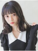 フェイスレイヤーカット×小顔カット×ぱっつん前髪