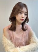 レイヤーカット くびれヘア ミディアムレイヤー