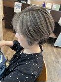 白髪ぼかしハイライト