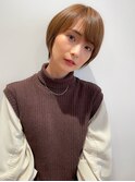 マッシュショートココアベージュマロンブラウンオリーブグレー