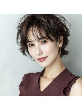 大人ラフショート/ピンクアッシュ40代50代